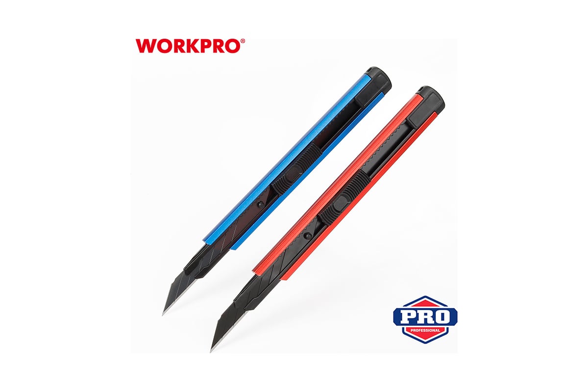 Нож для графических работ WORKPRO с отламывающимися лезвиями 30 град. 9мм  WP212012