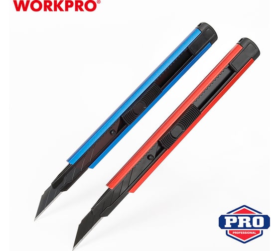 Нож для графических работ WORKPRO с отламывающимися лезвиями 30 град. 9мм WP212012