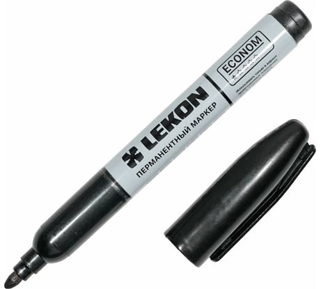Перманентный маркер LEKON ECONOM черный 12483