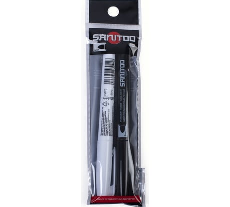 Набор перманентных маркеров Sanitoo черный, белый 3043