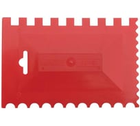 Пластмассовый зубчатый шпатель 170х110 мм Дельта 07850