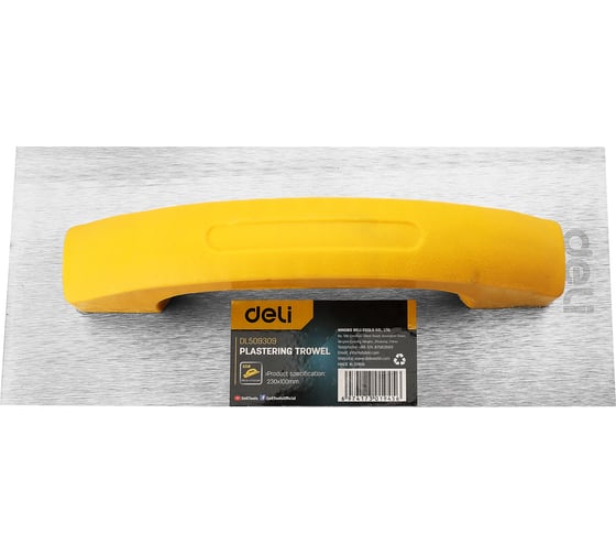 Штукатурная кельма DELI dl509309 прямоугольная, 230x100 мм 104536