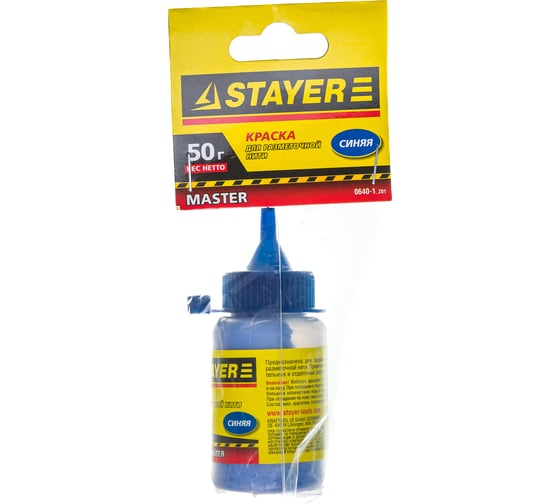 Синяя краска для разметочных шнуров 50 г STAYER 0640-1_z01