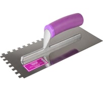 Зубчатая кельма Ocean Color нержавеющая сталь, 12x28 см, зуб 8x8 мм 981008