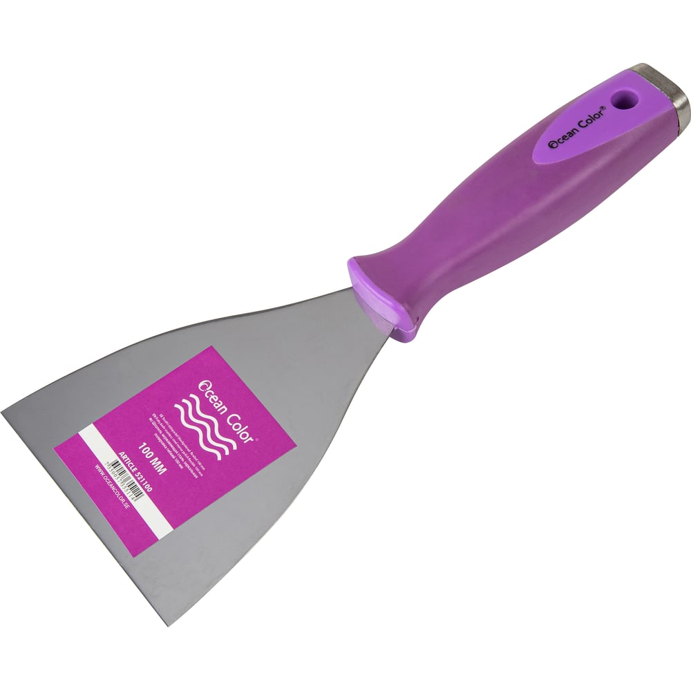 Гибкий шпатель для всех видов шпатлёвок и смесей Ocean Color 100 мм ...