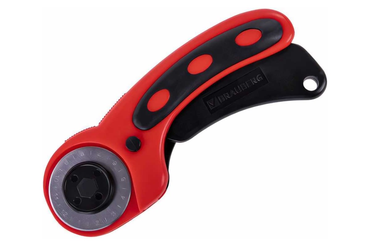 Раскройный роликовый нож BRAUBERG Professional 45 мм, круглое лезвие ...