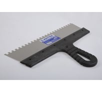 Шпатель ИНТЕК 300 мм, зуб 6х6, с пластиковой ручкой, нержавеющая сталь 8973