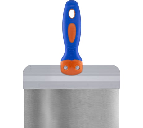 Фасадный шпатель РемоКолор "GRAND" прямой, нержавеющая сталь AISI430 0,4/0,42 мм, высота лезвия 100 мм, 200 мм 12-9-420