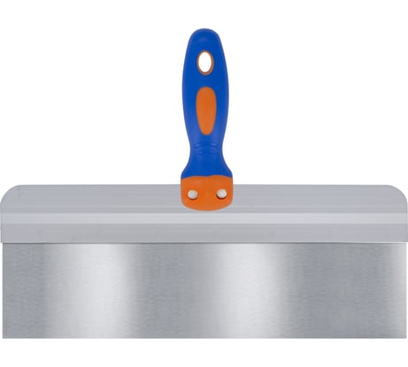 Фасадный шпатель РемоКолор "GRAND" прямой, нержавеющая сталь AISI430 0,4/0,42 мм, высота лезвия 100 мм, 350 мм 12-9-435