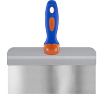 Фасадный шпатель РемоКолор "GRAND" прямой, нержавеющая сталь AISI430 0,4/0,42 мм, высота лезвия 100 мм, 250 мм 12-9-425