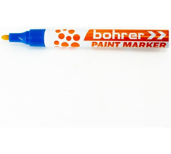 Маркер-краска BOHRER 2-4 мм, синий, круглый, нитро-основа, 12 шт. 41334412
