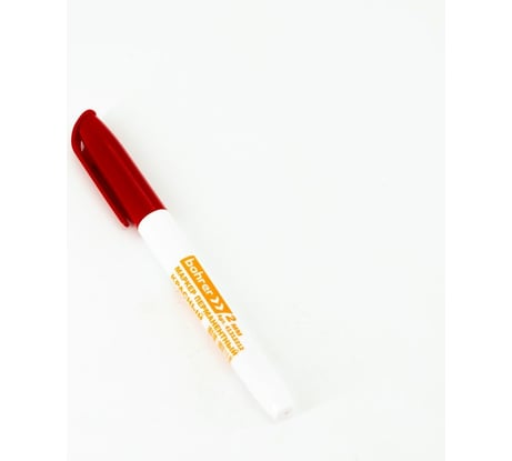 Перманентный маркер BOHRER 2 мм, красный, круглый, пулевидный наконечник, 12 шт. 41312212