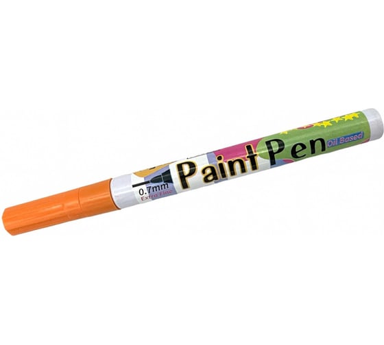 Маркер-краска по металлу с тонким наконечником Flysea Paint Marker FS-177, 0.7 мм, оранжевый FS-177-orange