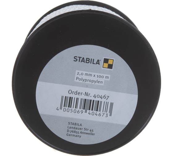 Шнур каменщика STABILA белый 2,0 мм х 100 м 40467