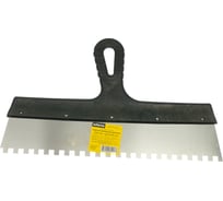 Зубчатый шпатель Inforce 350 мм зуб 8х8 мм с пластиковой ручкой 020605-080-350