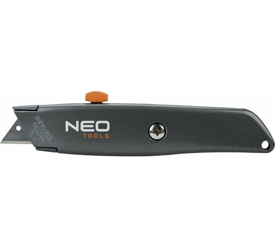 Нож с трапециевидным лезвием NEO Tools 18 мм металлический корпус 63-702