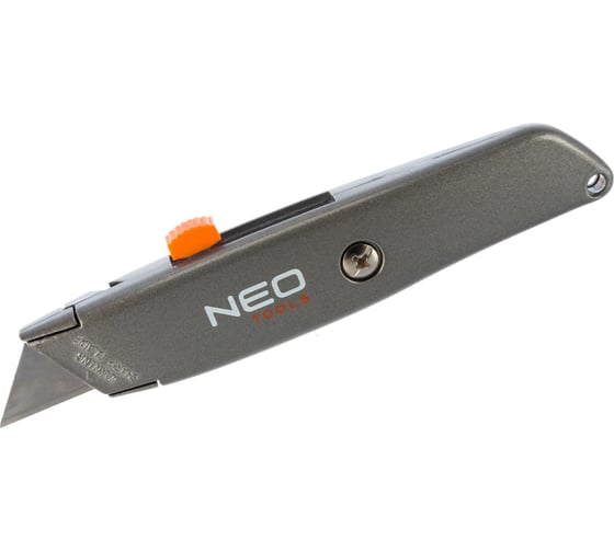 Нож с трапециевидным лезвием NEO Tools 18 мм металлический корпус 63-702