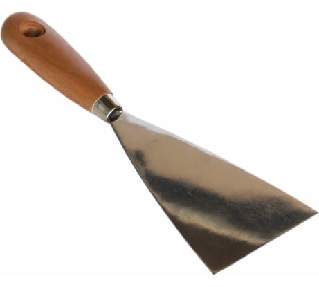 Шпатель SANTOOL МАСТЕР 100 мм нержавейка с деревянной ручкой 020604-100