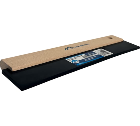 Резиновый шпатель vertextools 300 мм, с деревянной ручкой 1606-300