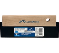 Резиновый шпатель vertextools 195 мм, с деревянной ручкой 1606-195