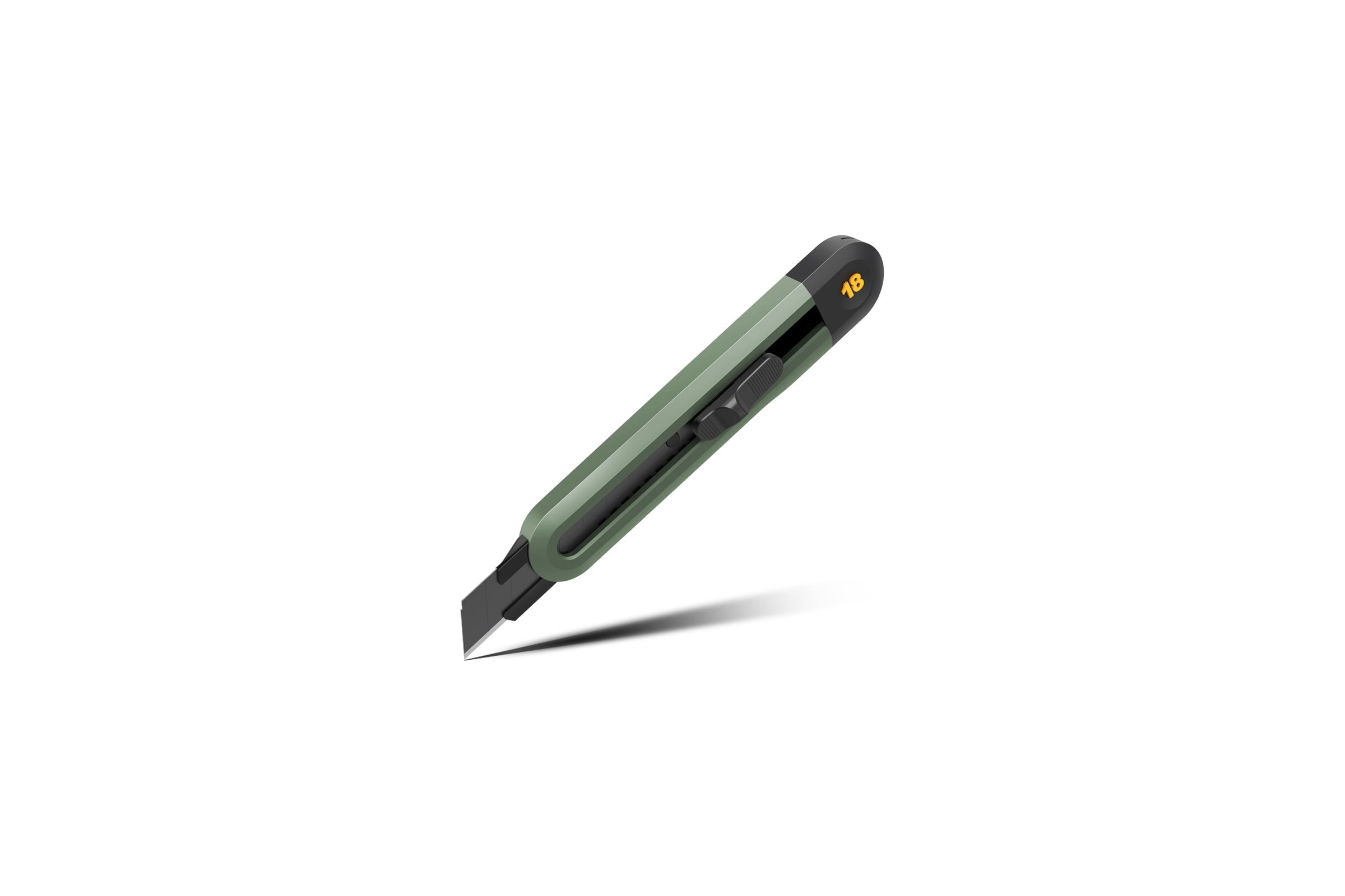 ТехническийножDELIhomeseriesgreenht4018lсегментированноечерноелезвие18мм,эксклюзивныйдизайн,softtouch112888