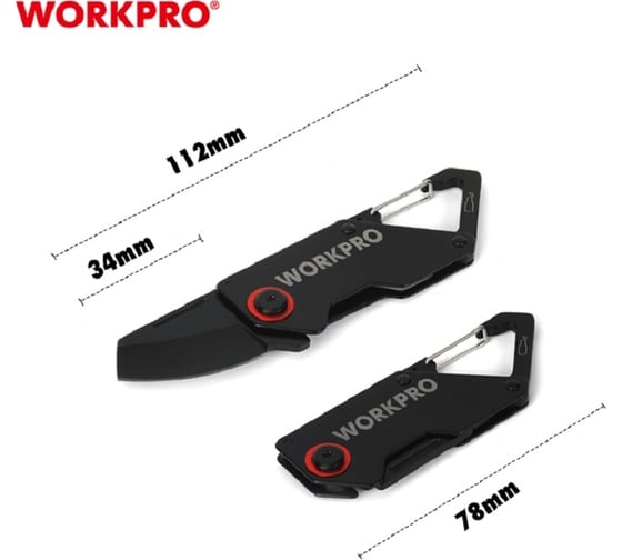 Складной нож WORKPRO 1,5 дюйма WP381009