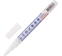Лаковый маркер-краска BRAUBERG paint marker 2 мм, белый, нитро-основа, алюминиевый корпус 151438