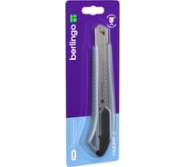 Канцелярский нож Berlingo razzor 200 18 мм, auto-lock, металлические направляющие, серый BM4130_d