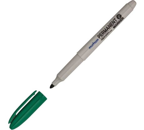 Перманентный маркер Munhwa зеленый, пулевидный, 1.5 мм, 12 шт. FPM-04