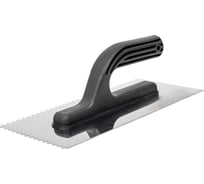 Гладилка TOPEX 280 х 130 мм, зуб 4х4 мм, нерж. сталь, пласт. ручка 13A284