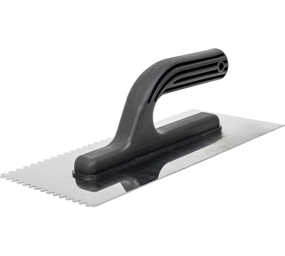 Гладилка TOPEX 280 х 130 мм, зуб 4х4 мм, нерж. сталь, пласт. ручка 13A284