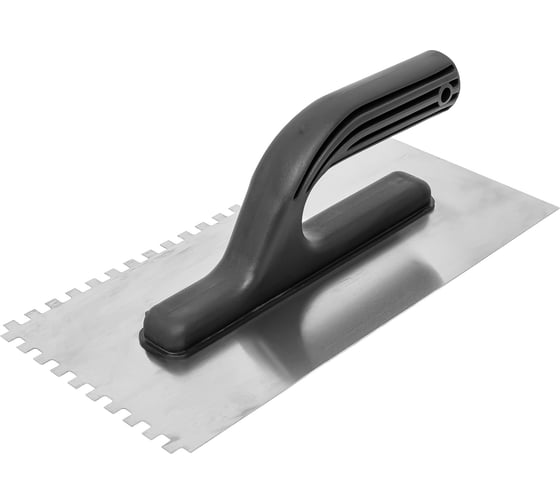 Гладилка TOPEX 280 х 130 мм, зуб 6х6 мм, нерж. сталь, пласт. ручка 13A286