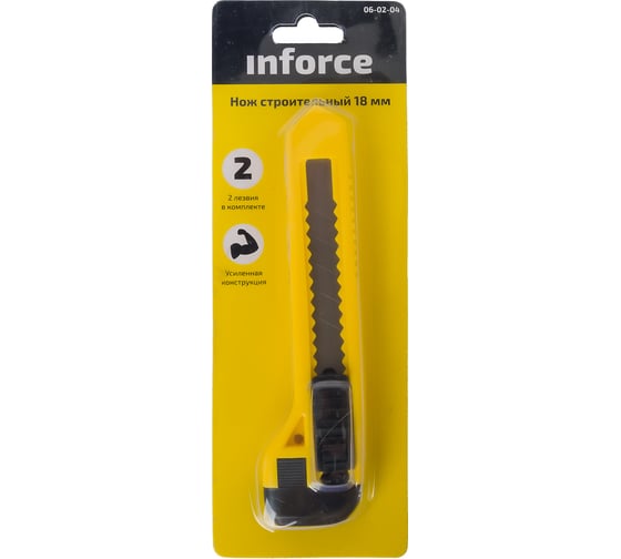 Строительный нож Inforce 18 мм 06-02-04