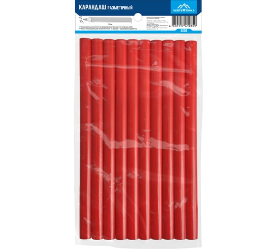 Строительный карандаш vertextools 10 шт 0208