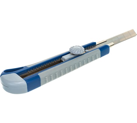 Технический нож, лезвие 25мм, двухкомпонентный корпус, металлическая направляющая, фиксатор КОБАЛЬТ 242-168