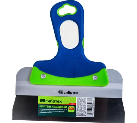 Фасадный шпатель СИБРТЕХ нержавеющая сталь, 200 мм, 2-компонентная ручка 85573