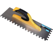 Зубчатая гладилка DIZAYNTOOLS 120x300 мм, зуб 12x12 мм пластиковая ручка 195