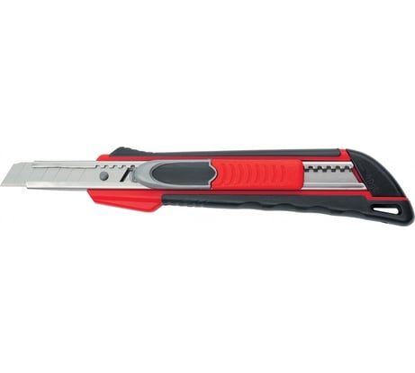 Нож 9мм, выдвижное лезвие, металлическая направляющая, двойная фиксация, эргономичная двухкомпонентная рукоятка MATRIX QUIK BLADE 78934