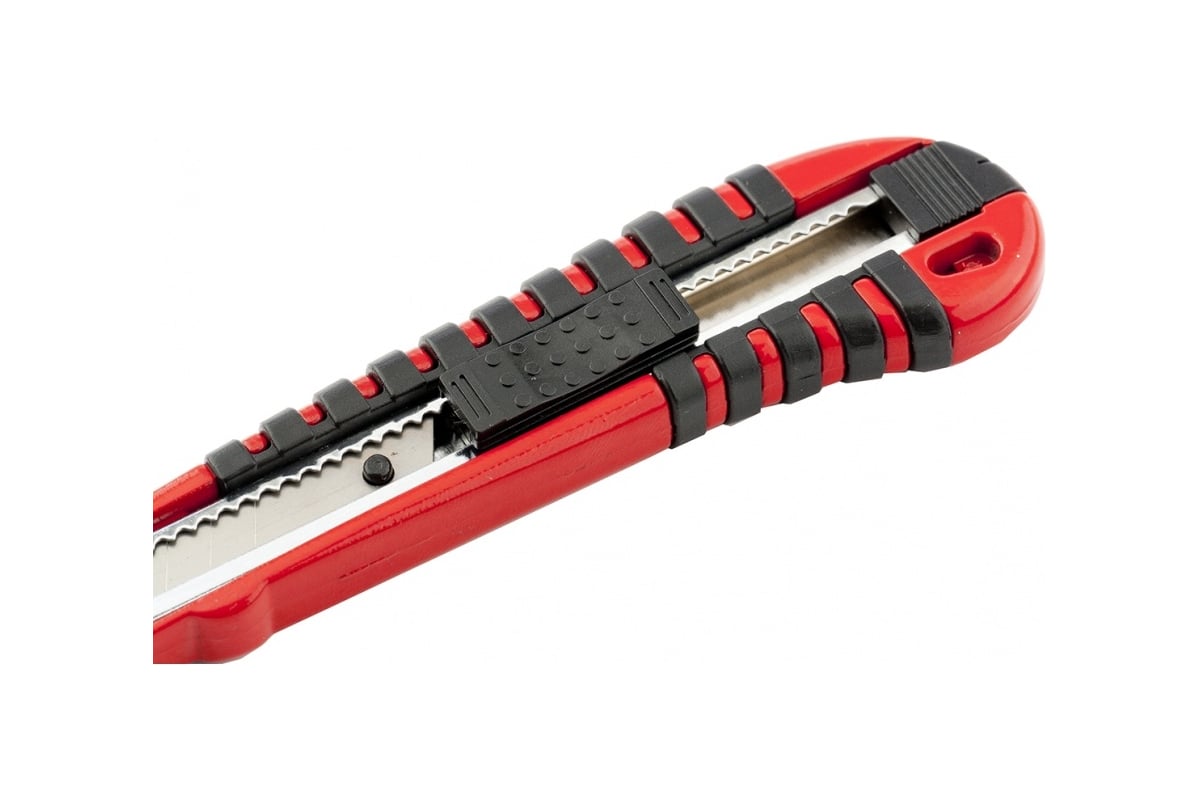 Нож 9мм, выдвижное лезвие, металлическая направляющая, эргономичная ...