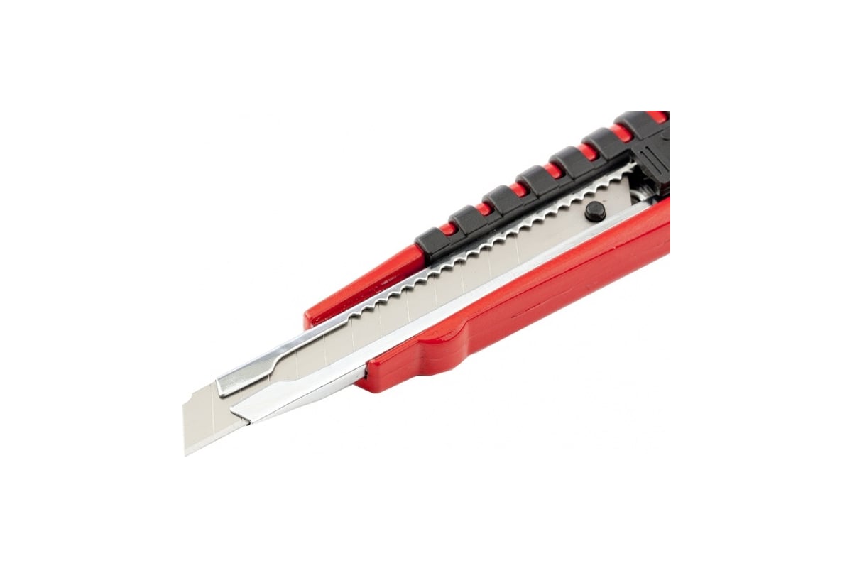 Нож 9мм, выдвижное лезвие, металлическая направляющая, эргономичная ...