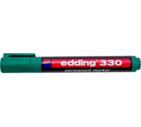 Перманентный маркер, зеленый, клиновидный наконечник 1.5-3мм Edding E-330-4