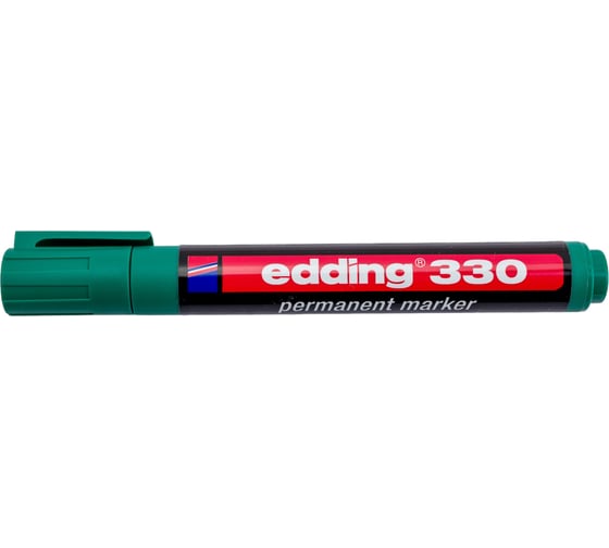 Перманентный маркер, зеленый, клиновидный наконечник 1.5-3мм Edding E-330-4