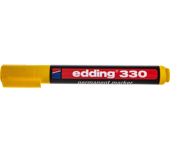 Перманентный маркер, желтый, клиновидный наконечник 1.5-3мм Edding E-330#5