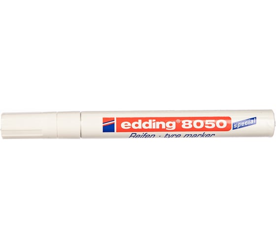 Маркер для шин и резины, белый, круглый наконечник 2-4мм Edding E-8050-49