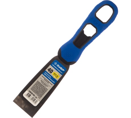 Шпатель с профилированным нержавеющим полотном и 2к ручкой 40мм Зубр ПРОФЕССИОНАЛ 10049-04_z03