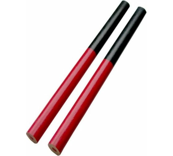 Карандаш FIT IT строительный крас./черн. 180 мм 2 шт 04329