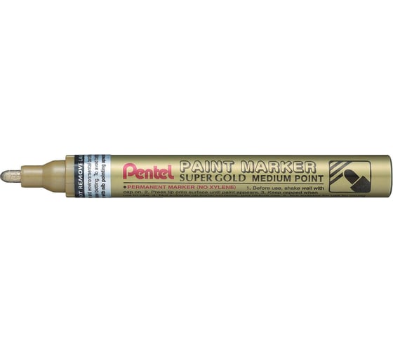 Перманентный маркер Pentel Paint 4.5мм, золото MMP10-X 1