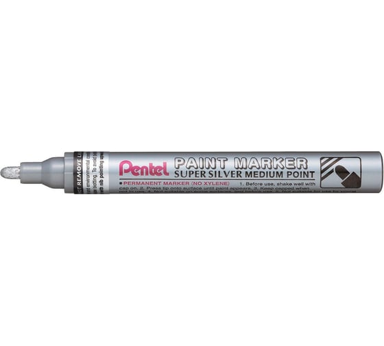 Перманентный маркер Pentel Paint 4.5мм, серебро MMP10-Z