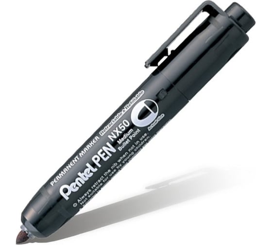 Перманентный автоматический маркер Pentel PEN 5мм, черный NX50-A
