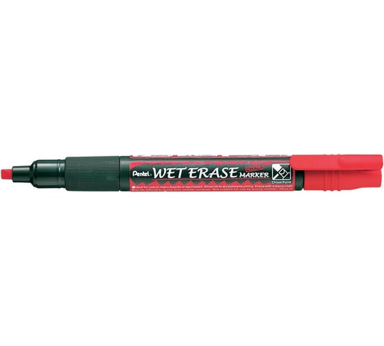 Маркер на водной основе Pentel Wet Erase Marker 2.0/4.0мм, красный SMW26-B